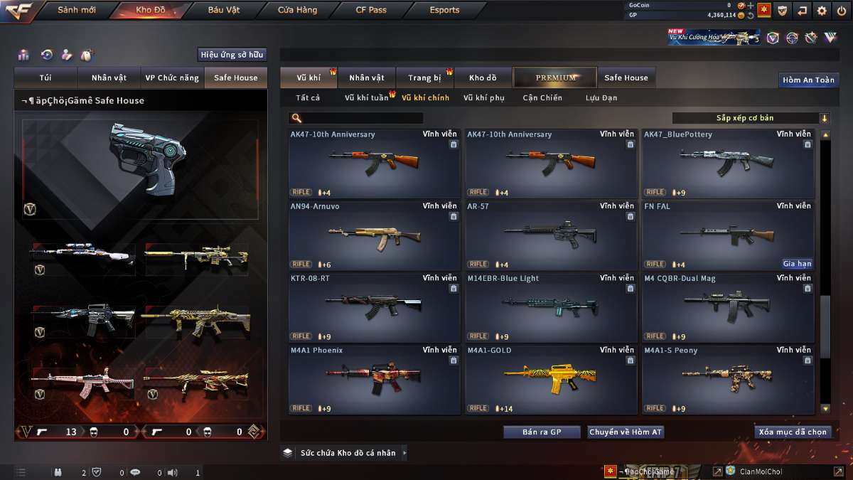 shop acc cf uy tin gia re